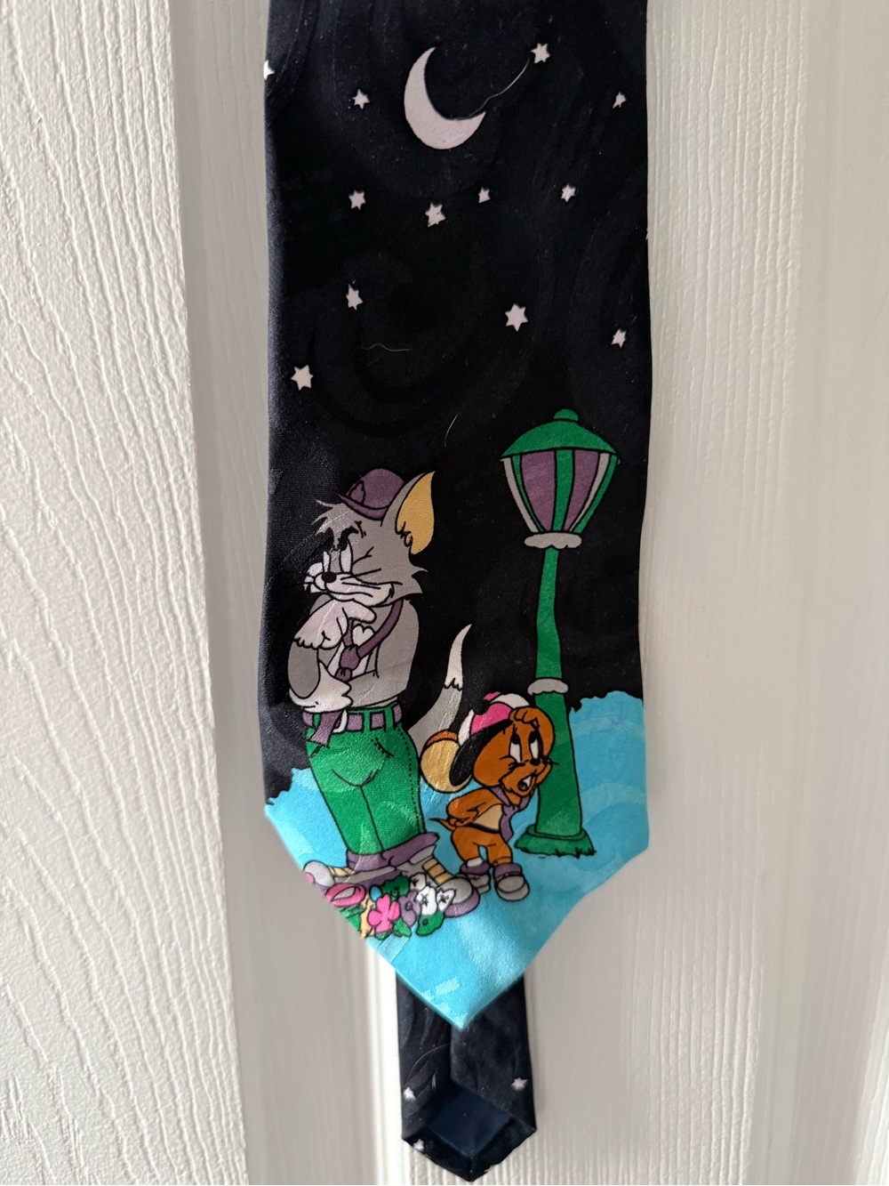 Vintage “Pouce” Cartoon Tom and Jerry Neck Tie – 90s Novelty Tie
